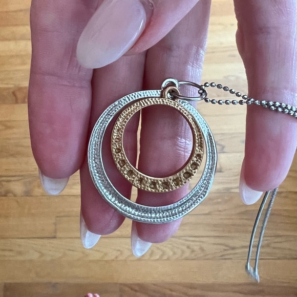 double circle pendant necklace - Picture 4 of 6